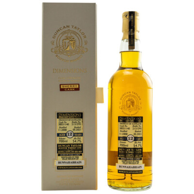 Bunnahabhain 12 yo 2008/2021 Duncan Taylor Dimensions 54,7% Sherry Cask Whisky