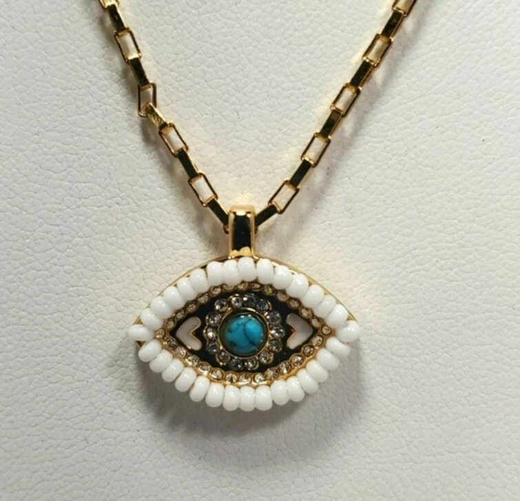 Collar para mujer Rebecca Minkoff mal de ojo con turquesa venta al por menor $38 (N26308) Foto 2 de 4