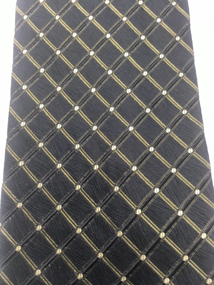 CORBATA DANI HOMBRE NEGRA Y DORADA 4 X 59 Foto 3 de 4