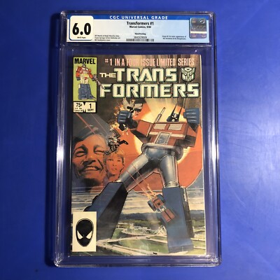 TRANSFORMERS #1 CGC 6.0 3rd PRINT 1ST APPEARANCE AUTOBOTS DECEPTICONS COMIC 1984