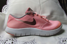 Nike Flex Contact Running Shoes White Pink 917937-600 Youth 6