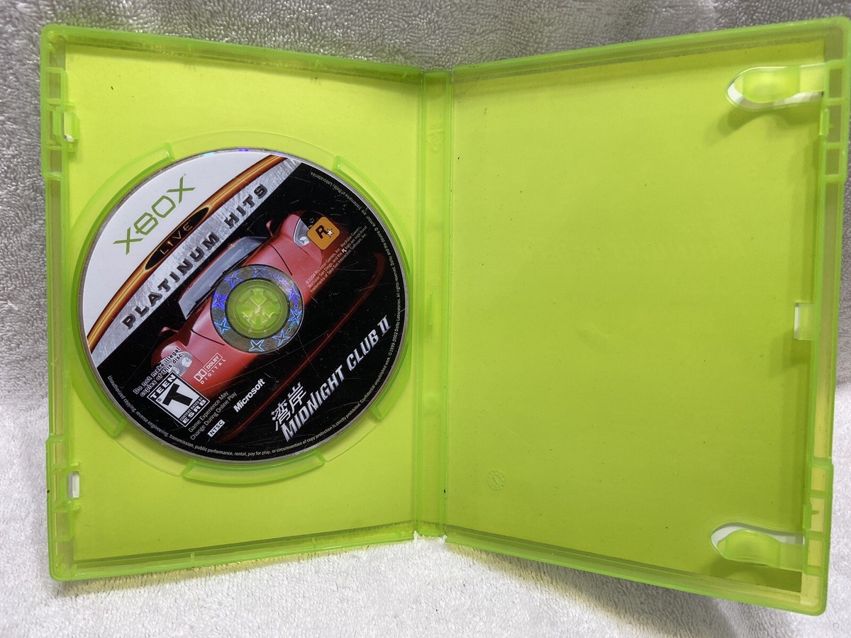 Original Xbox - Midnight Club II Platinum Hits - No Manual. Tested