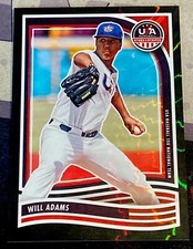 2024 Panini USA Baseball Stars & Stripes WILL ADAMS BLACK LIGHTNING #d 1/1