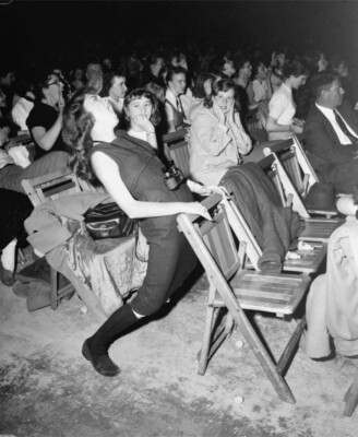 Teenagers at an Elvis Presley Concert 1957 Retro Classic Picture Photo 4x6