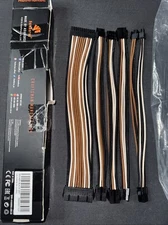 Asiahorse  power supply sleeved cable Brown-Black-6kit