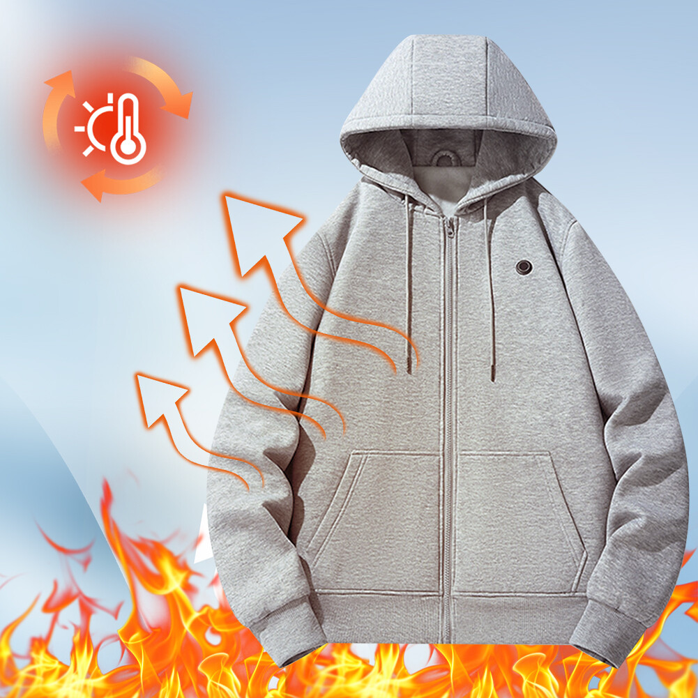 ALTRA Felpa invernale riscaldante casual con cappuccio cappotti larghi giacca termica riscaldata per uomo e donna