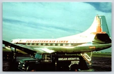 Eastern Airlines Martin 4-0-4 Passenger Plane, Sinclair Oil, Postcard, c1954