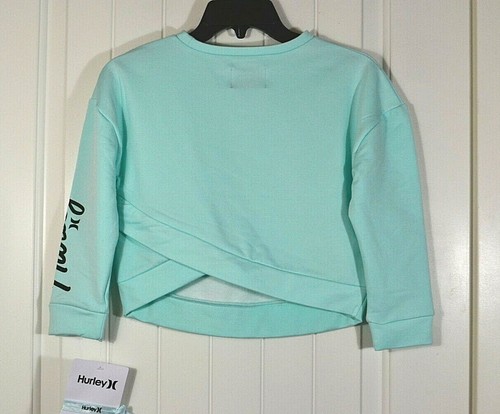 NWT GIRLS YTH HURLEY LS SWEATSHIRT MINT CANDY CREWNECK SHIRT SZ 5, 6, 6X - Picture 4 of 5