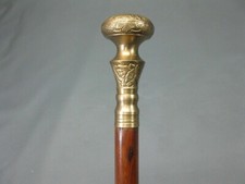 New Solid Antique Solid Brass Handle Wooden Walking Stick Cane Vintage Designer