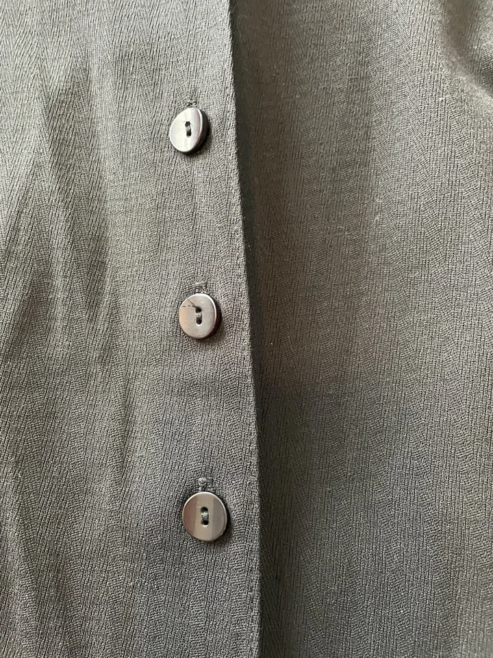 Principles Black Front Button Flowy Skirt Poly/Rayon/Linen Skirt Sz 8 - Image 2 of 4