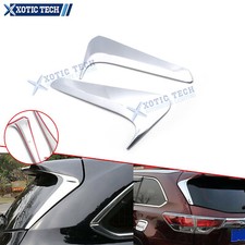 Bully Chrome Mirror Covers 2pcs Rear Trunk Roof Spoiler Wing Frame Cover For Toyota Highlander 2014-2019