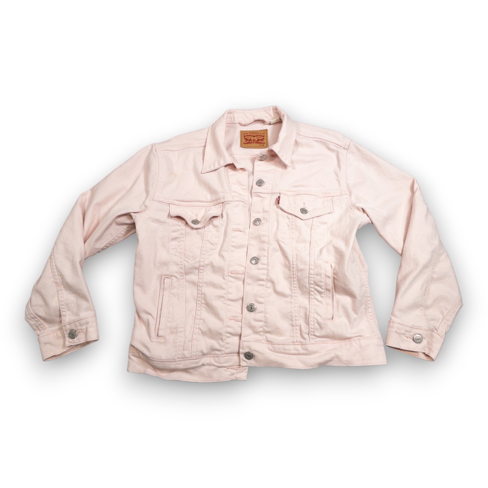 Levi’s Pink Denim Trucker Stretch Jacket Jean Classic… Gem