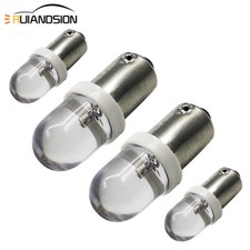 4pcs DC6V BA9S T4W F5 LED Side Flashing Light Parker Dome Bulb White 6000K