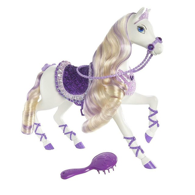 barbie with white horse