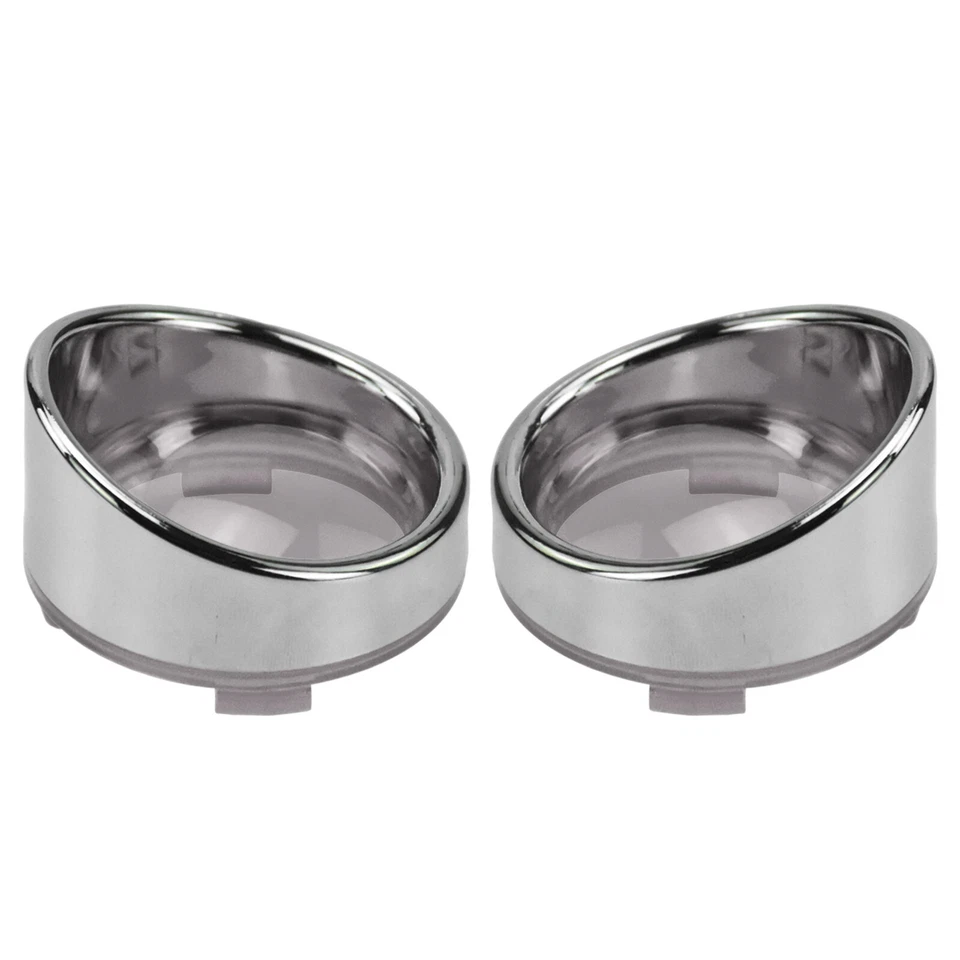 2X Turn Signal Light Smoke Lens Cover Bezels Visor Fit For Harley Davidson Dyna - Imagem 3 de 4