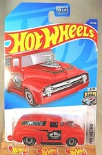 2022 Hot Wheels #76 HW Metro 8/10 '56 FORD F-100 Primer Red w/Gray AD Spoke Whls