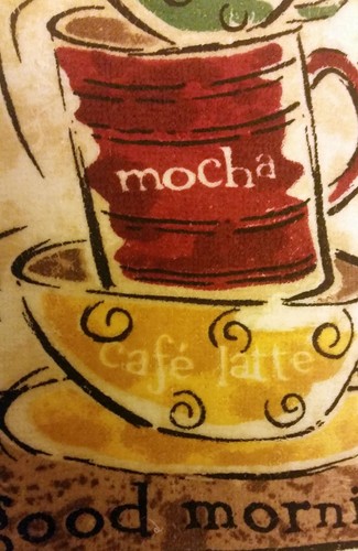 Set of 2 Same Printed Jumbo Terry Towels (17"x27") COFFEE CUPS, GOOD MORNING, BH - Picture 12 of 20