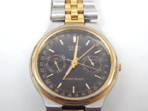 5S Citizen Quartz Men's Wristwatch 6355-G30071 K Japan 1980's AS IS Not Working - Picture 2 of 4