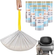 Drawstring Litter Bags 27" x 13" Self-Cleaning Cat Litter Box Liner Bags US