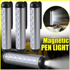 Rechargeable COB LED Flashlight Work Light Magnetic Super Bright Torch Penlight