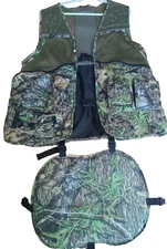 PRIMOS Hunting Vest 2XL/3XL Camo MANY Zip Pockets-AMMO Vented Duck + CUSHION EUC