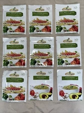 Lot Of 9 Bags—Mrs Wages Medium Salsa Guacamole Mix—Mix & Serve