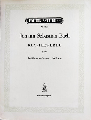 J.S. Bach Three Sonatas, Concerto C-minor, more