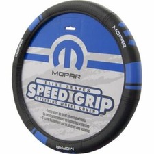 Mopar Blue Logo Synthetic Leather Steering Wheel Cover Car Truck Suv
