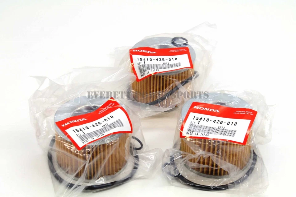 Nuevo filtro de aceite genuino Honda paquete de 3 primeros modelos CB CBX GL 426 (ver notas) #S125 Foto 4 de 4