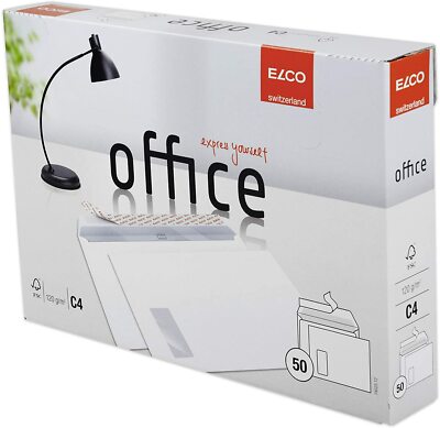 Elco 74523.12 Office Briefumschlag, C4, 120 g, weiß - NEU