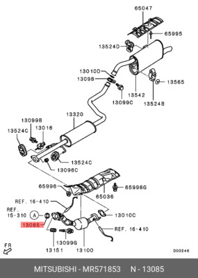 Genuine OE Gasket Kit Exhaust MR571853 for Mitsubishi MR57-1853
