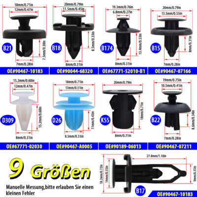 Zierleisten Clips 30 Stück - Seitenleisten Befestigung Für Toyota Lexus Modelle