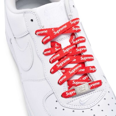 Size 5.5 - Nike Air Force 1 x Supreme Low Box Logo - White - New