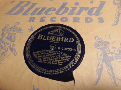 ARTIE SHAW BLUEBIRD 78RPM RECORD 10250 APOLOGIES / SENDIN THE VIPERS M-