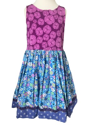 Matilda Jane Platinum Crazy Daisy Tank Dress EUC Size 4/6