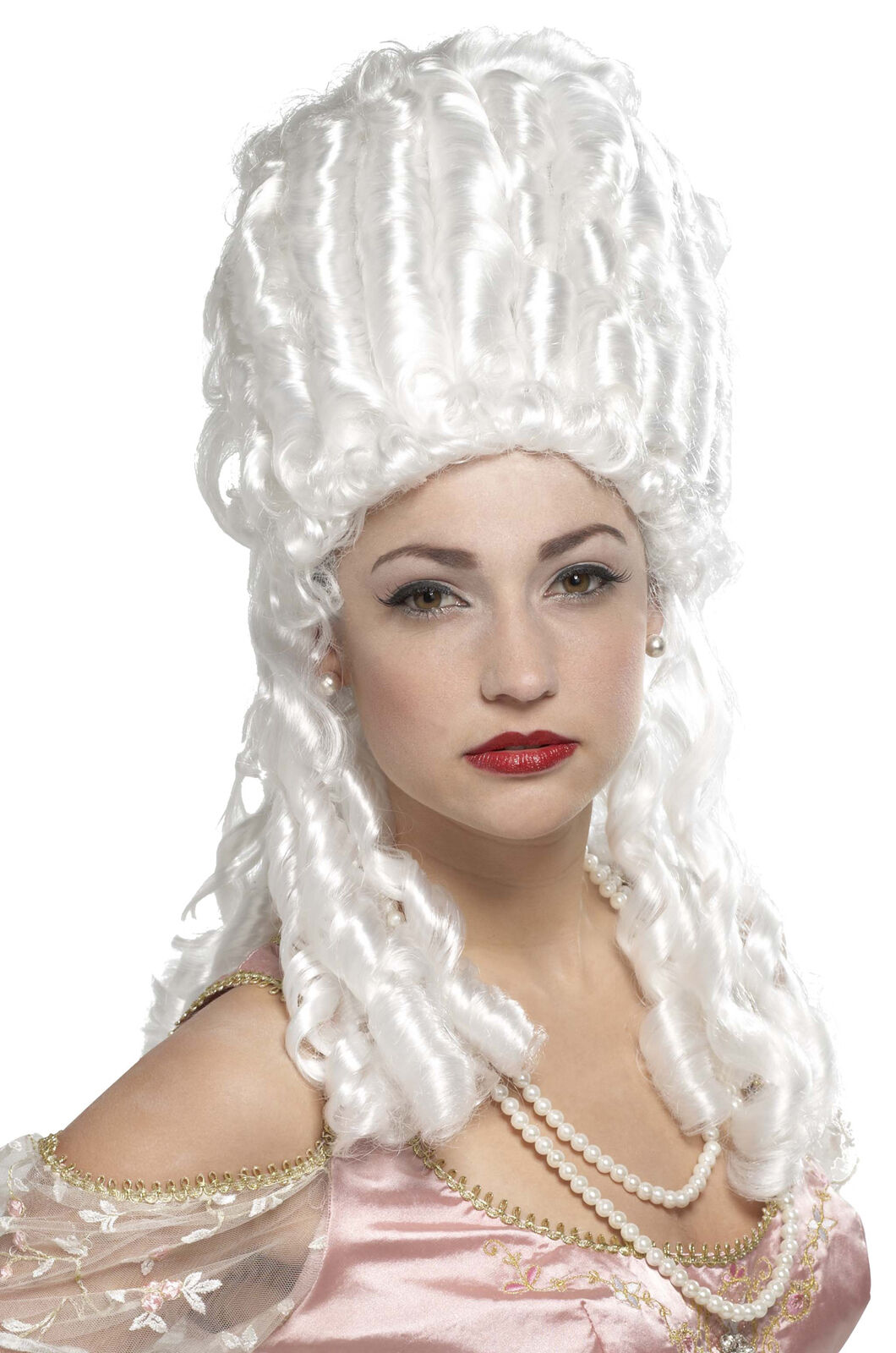 Marie Antoinette Wig White Curly Platinum Historical French Halloween