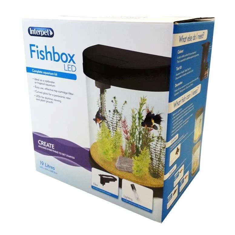 Interpet Fishbox LED Aquarium 19 Litre Tropical Coldwater Beginner