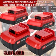 18V 3.0/6.0Ah Replacement for Porter Cable 18Volt Lithium Battery PC18B PC18BLX