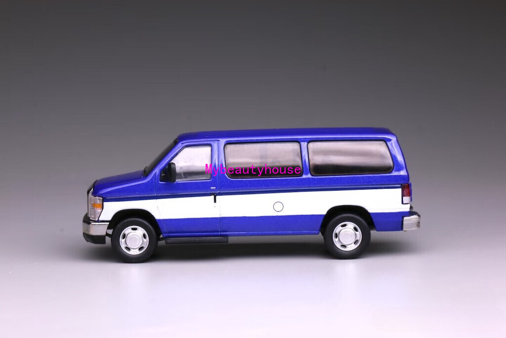 ミニカー 596 model Ford E350 1/64 blue 596 Model 1/64 Scale FORD E350 Van Blue Diecast Car Model