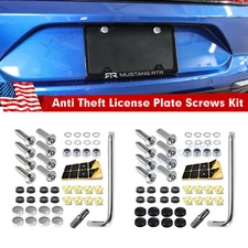 License Plate Holder Mounting Hardware,1/4"(M6) Security Screw Set Rust Resist