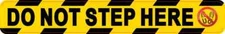 7in x 1in Do Not Step Here Sticker Car Truck Vehicle Bumper Decal