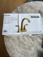 kohler bathroom faucet Sundae R28796-4D-2MB Vibrant brushes modern brass Finish