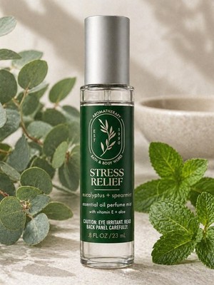 Bath & Body Works Stress Relief Perfume Mist Eucalyptus Spearmint 0.8 oz