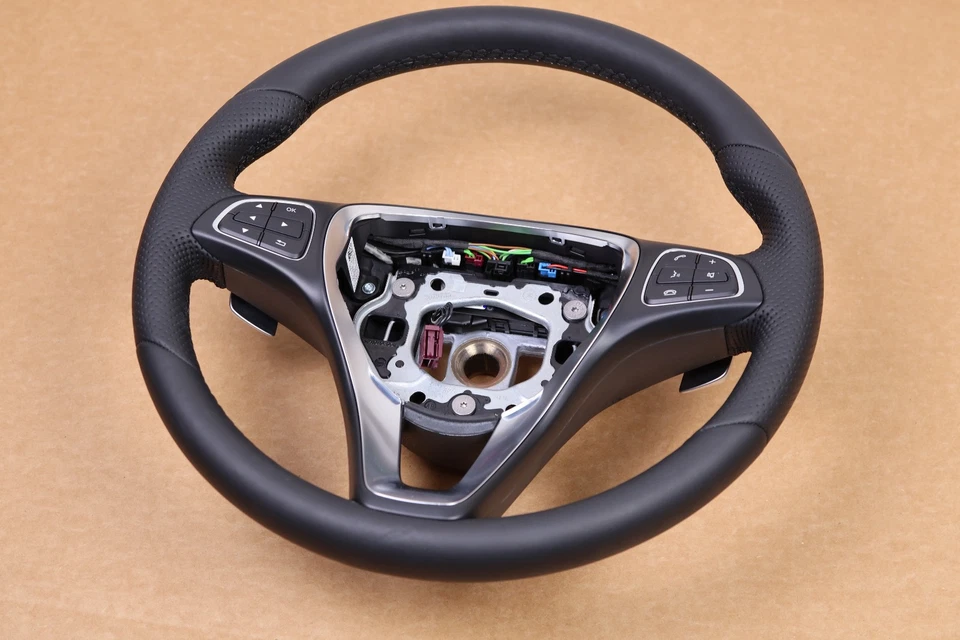 OEM 2014–2020 Mercedes-Benz GLA CLA Steering Wheel w/Paddle Shifters Clean! - Image 2 of 4