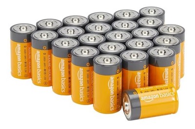 24 pk D Cell Amazon Basics Alkaline Batteries 1.5V EXP 07/2030 $25.49 on Amazon!