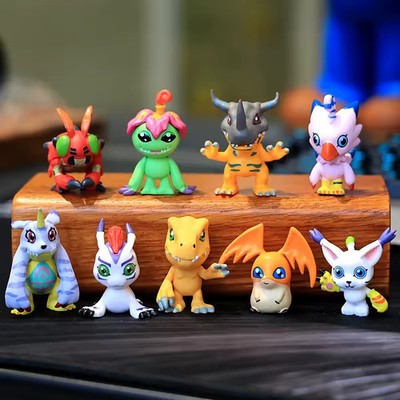 9 pcs Digital Monster Adventure Agumon Gabumon Mini PVC Figures Set Digimon Toys