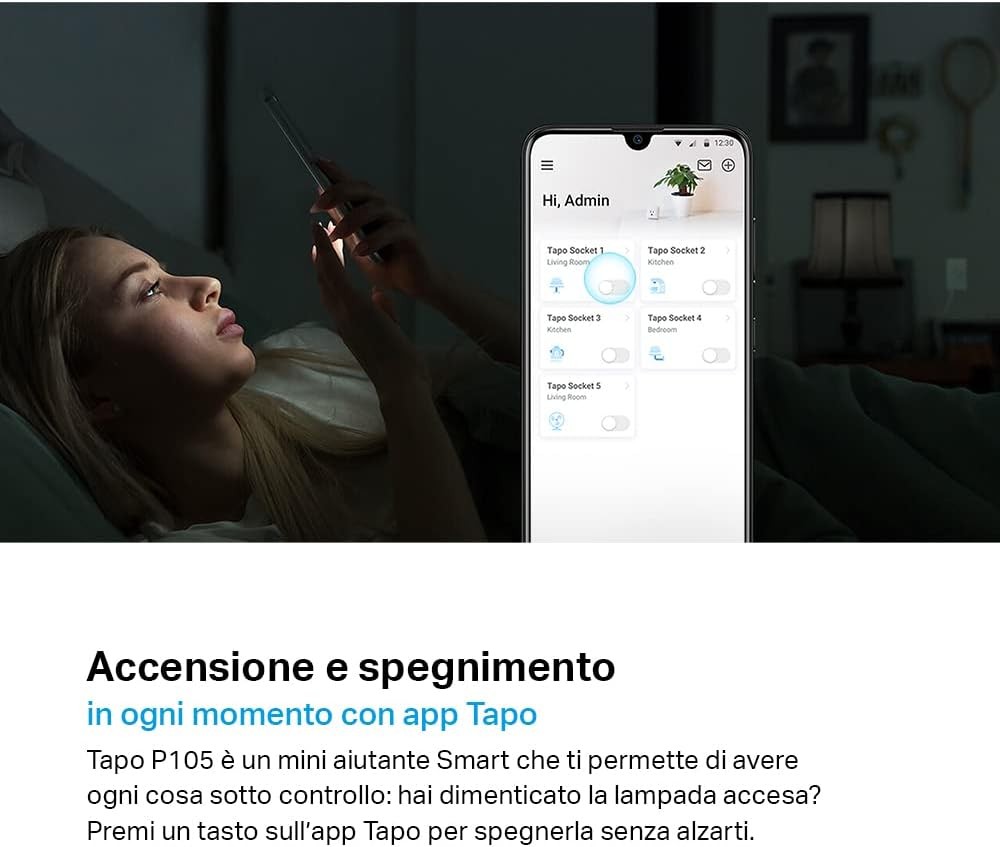 Tapo P105(2-pack) Presa Smart Italiana, WiFi Intelligente Plug,...  - 3