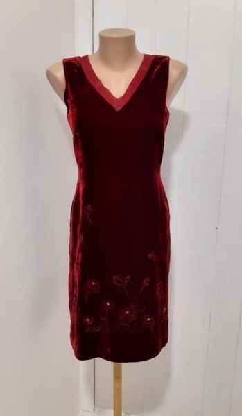 Women Laura Ashley Dress Red Viscose 32