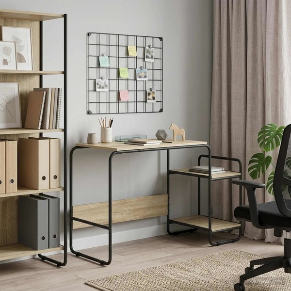 Schreibtisch Mit Stauraum Sonoma-Eiche 131,5 X 50 X 75,5 Cm-image