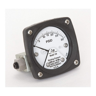 #ad MIDWEST INSTRUMENT 120 SA 00 OO 30P Pressure Gauge0 to 30 psi 3GVA6 $451.29